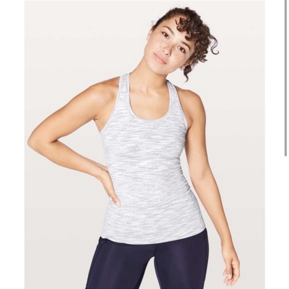 lululemon Gather Cool Racerback Heather Gray Tank 8‎ - Picture 1 of 3